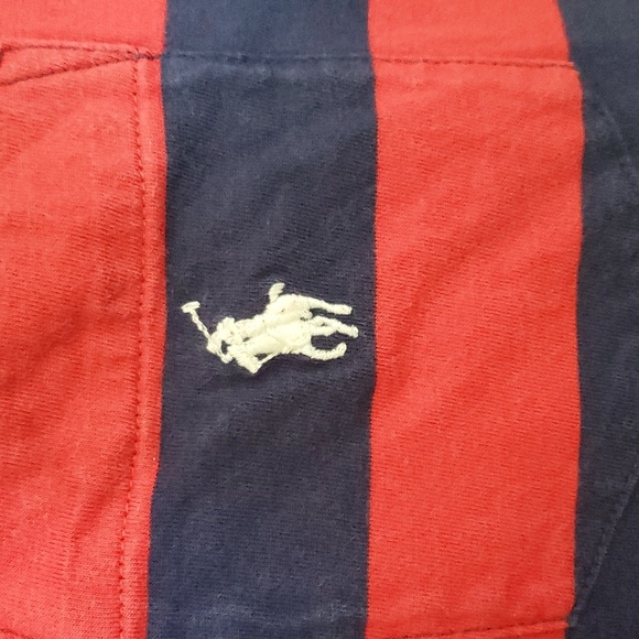 Polo by Ralph Lauren Size L Red Navy Tee Shirt - Picture 3 of 4